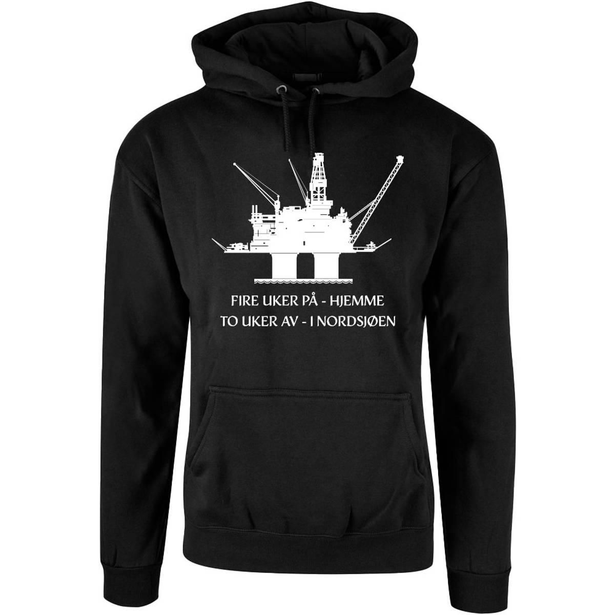 OUTLET - To uker av i Nordsjøen Hettegenser - sort - 3XL