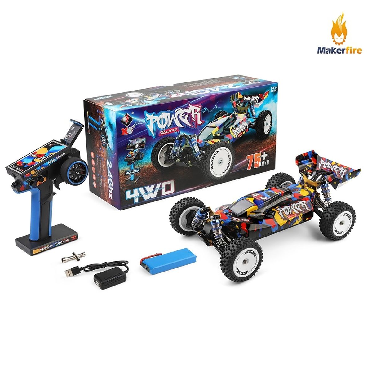 WLToys Buggy 124007 Power 1/12 4WD Børsteløs V2