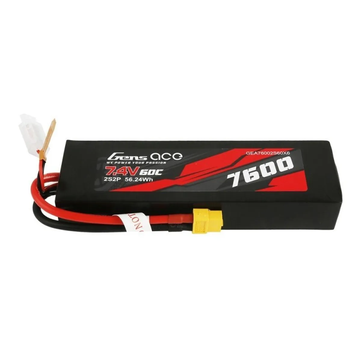 2s  7600mAh - 60C - Gens Ace XT60 PCM-Case